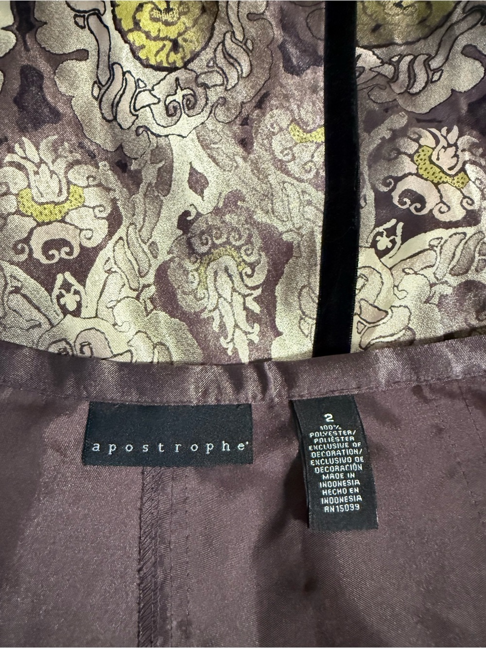 Apostrophe Metallic Brocade Midi Skirt Bronze Gold Velvet Size 2 - Picture 11 of 12
